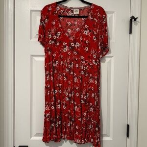 Red Floral Dress